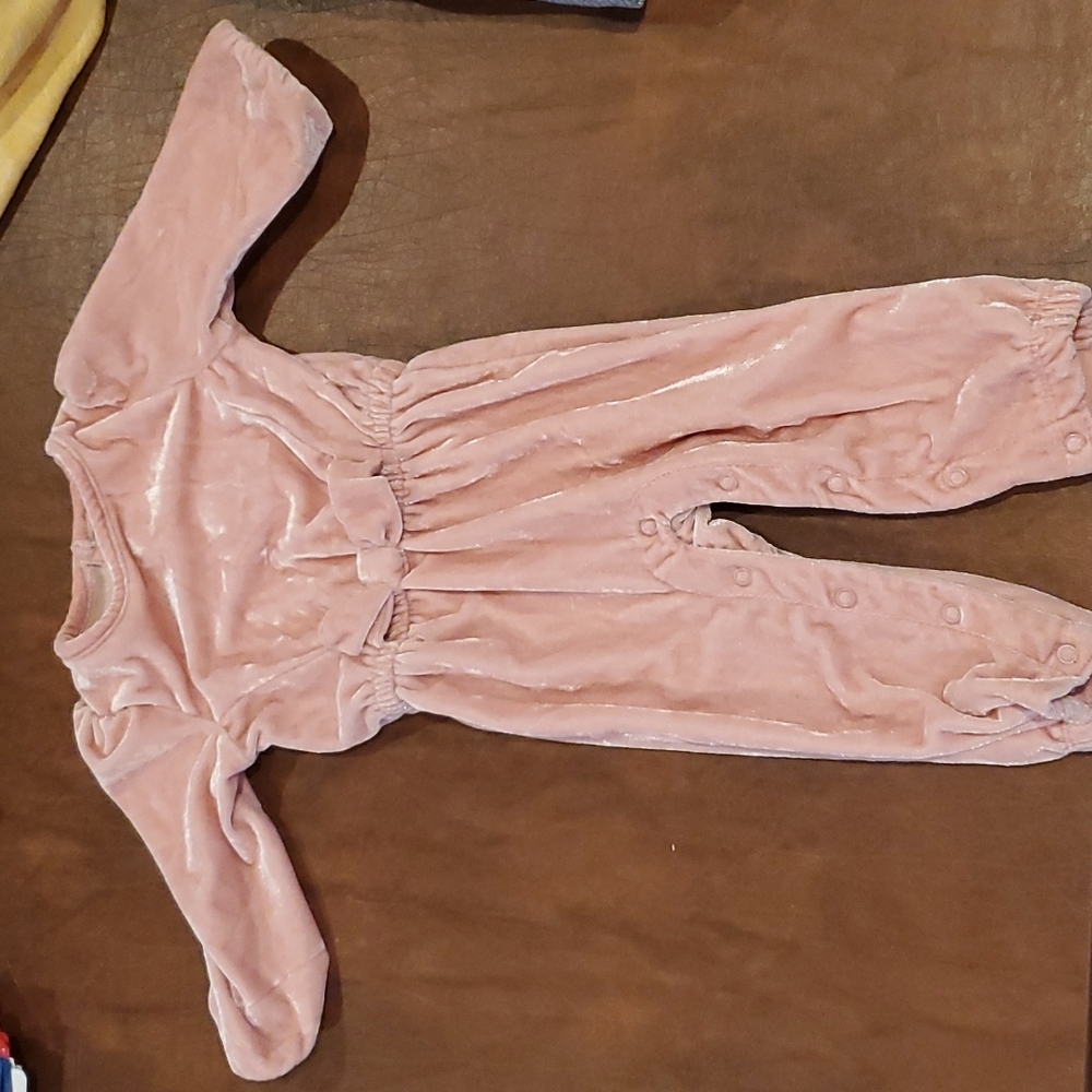 Baby girl Carter's one piece velour set